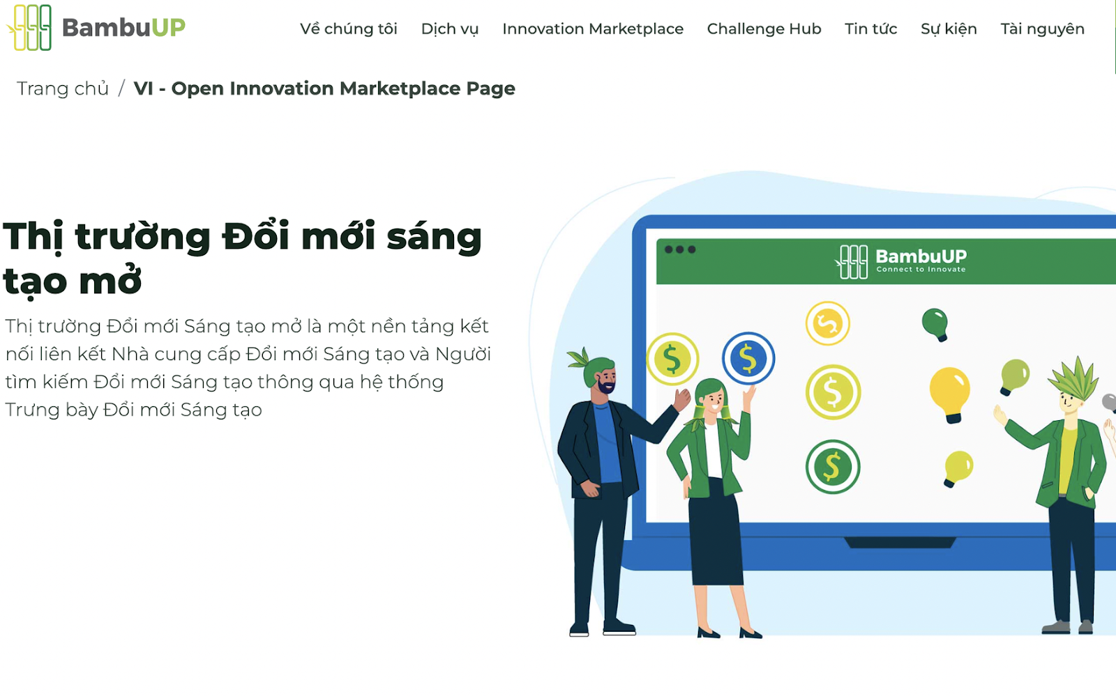 Nền tảng BambuUP sắp ra mắt tính năng “siêu thị” đổi mới sáng tạo