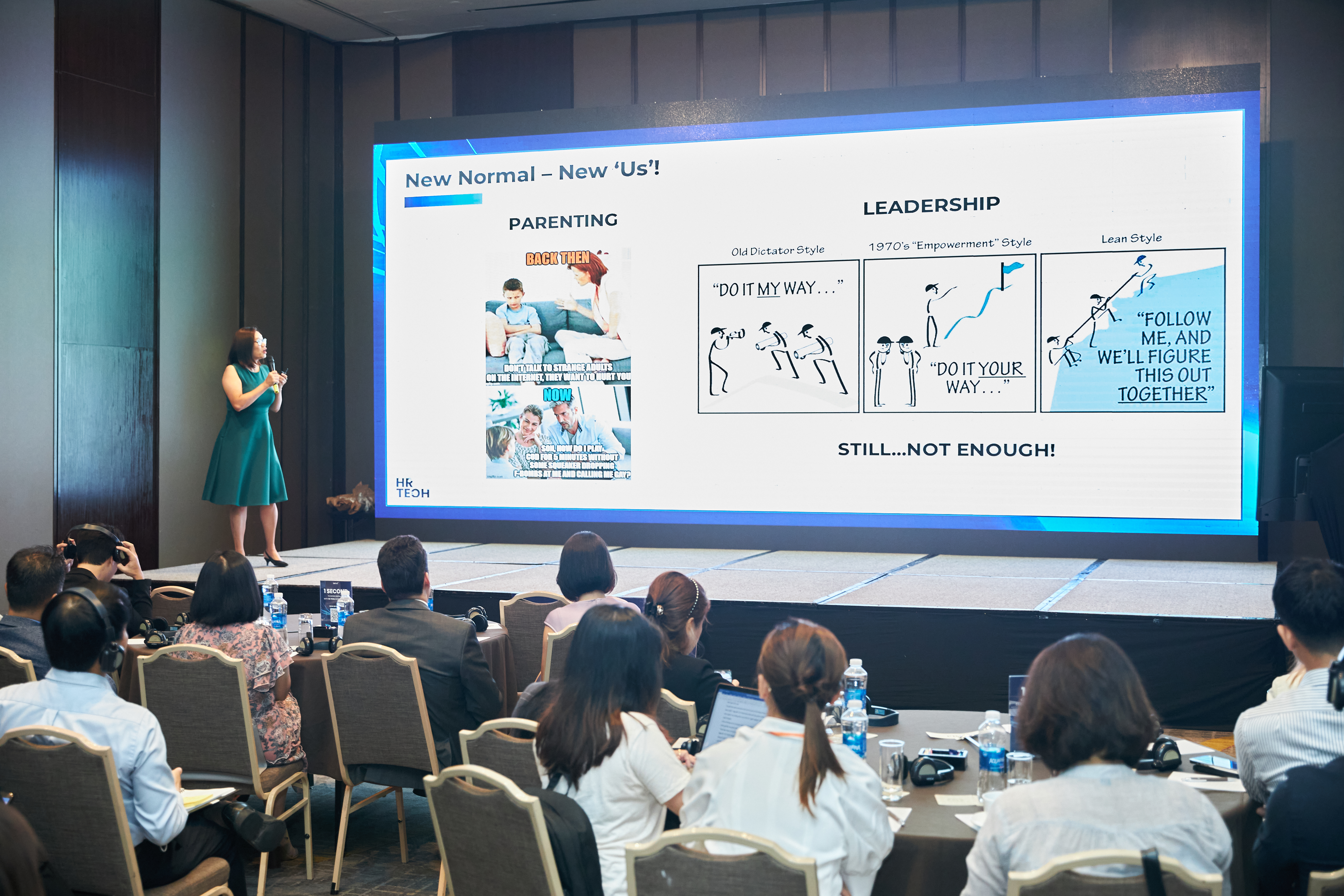 Bà Nguyễn Hương Quỳnh - CEO của Nền tảng kết nối đổi mới sáng tạo BambuUP cùng bài trình bày về Lãnh đạo hiệu quả trong kỷ nguyên số