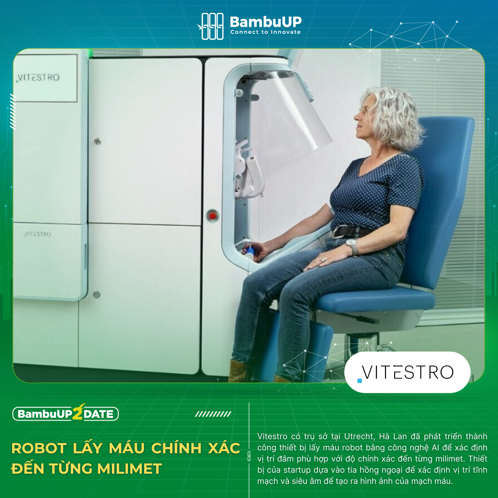 Robot lấy máu chính xác đến từng milimet