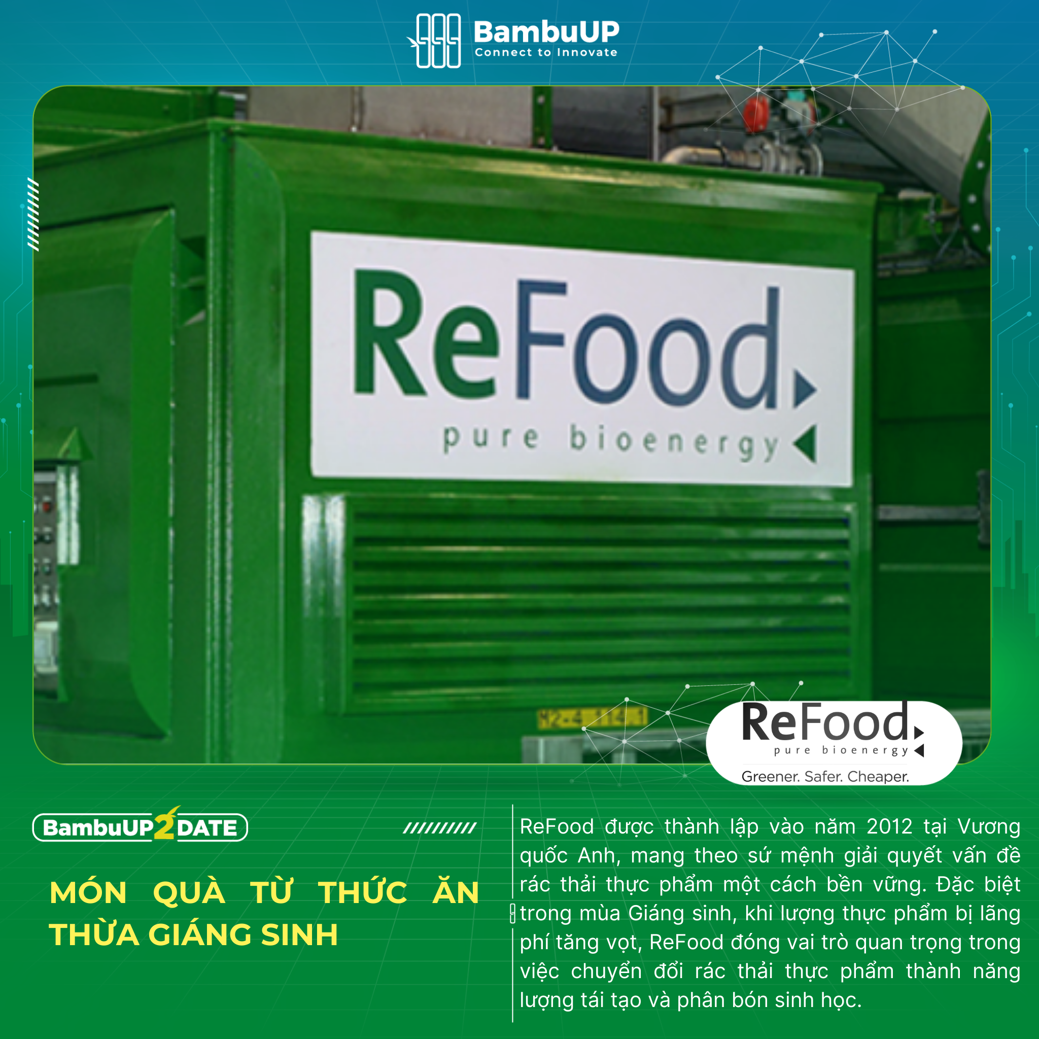 ReFood - Giải Pháp Bền Vững Cho Rác Thải Đồ Ăn Giáng Sinh