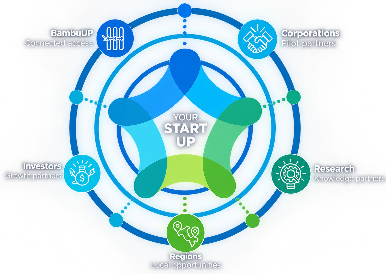 Ecosystem orbit graphic